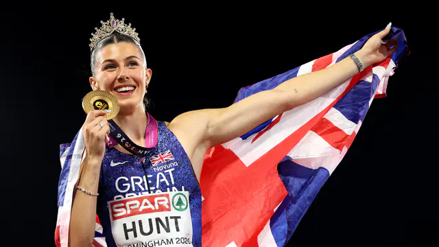 Amy Hunt secures European sprint double — image accompanying Athletics Weekly's report