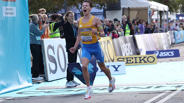 Andreas Almgren wins world half-marathon title with European record — image accompanying Athletics Weekly's report