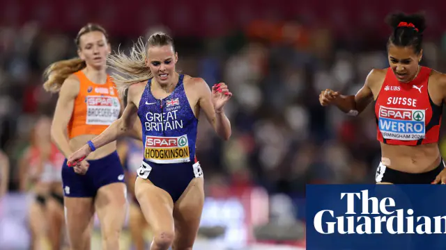 Audrey Werro wins European 800m gold, beating Keely Hodgkinson — image accompanying The Guardian Athletics's report
