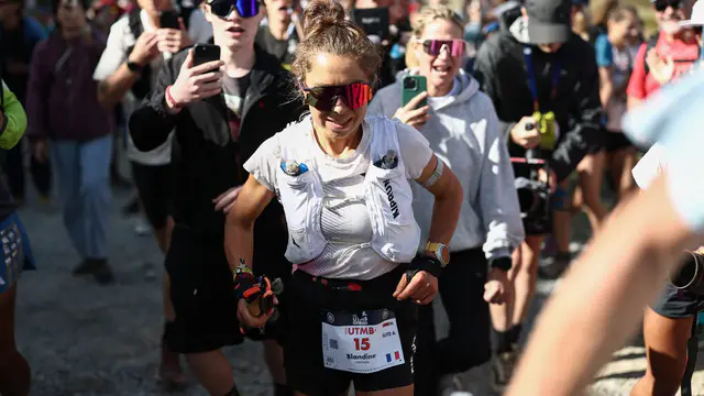 Blandine L’Hirondel wins UTMB, completes trail triple crown — image accompanying Canadian Running's report