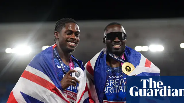 British Sprinters Dominate European 100m Final — image accompanying The Guardian Athletics's report