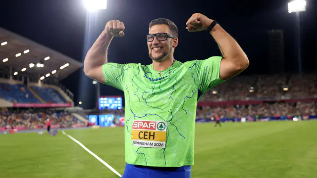 Čeh retains European discus title with record-breaking throw — image accompanying Athletics Weekly's report