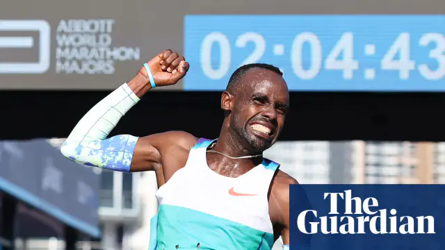 Ethiopian Addisu Gobena sets new Sydney Marathon record — image accompanying The Guardian Athletics's report
