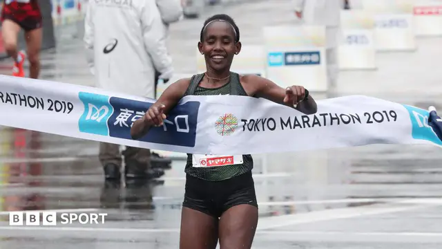 Ruti Aga wins the Tokyo marathon in 2019