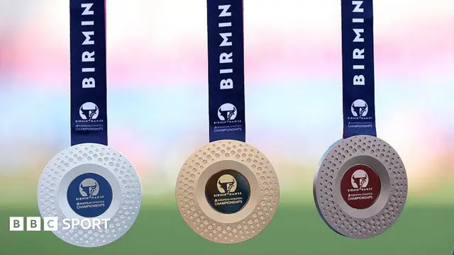 The silver, gold and bronze medals for the European Championships
