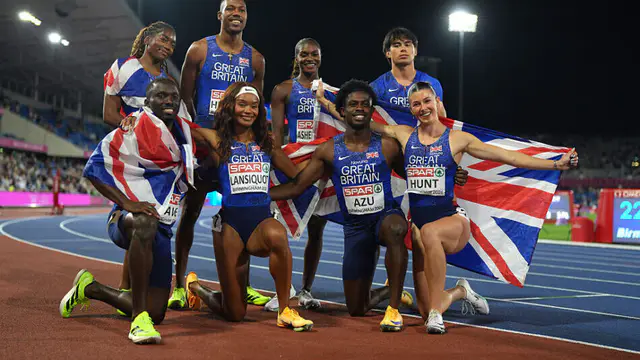 Great Britain Wins Double in 4x100m Relays at Home — image accompanying Athletics Weekly's report
