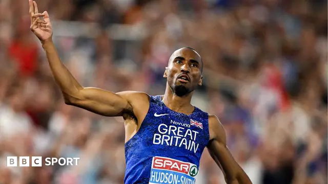 Matthew Hudson-Smith celebrates winning European 400m gold