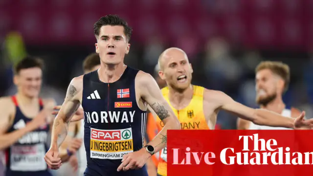 Ingebrigtsen Wins European 5,000m Gold, Women’s 100m Final Awaits — image accompanying The Guardian Athletics's report