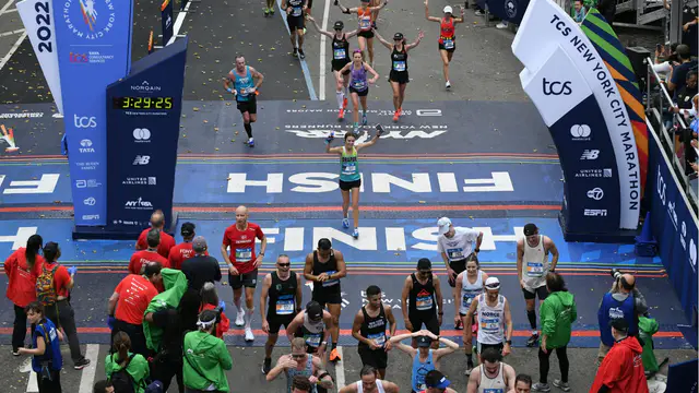 nyc marathon - finish line