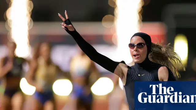 Keely Hodgkinson Dominates Athlos London with Catwoman-Inspired Suit — image accompanying The Guardian Athletics's report