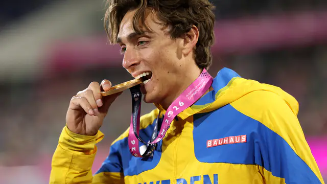 Mondo Duplantis secures fourth consecutive European pole vault title — image accompanying Athletics Weekly's report