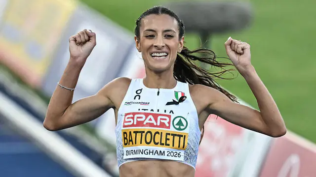 Nadia Battocletti wins 5000m gold in Birmingham — image accompanying Athletics Weekly's report
