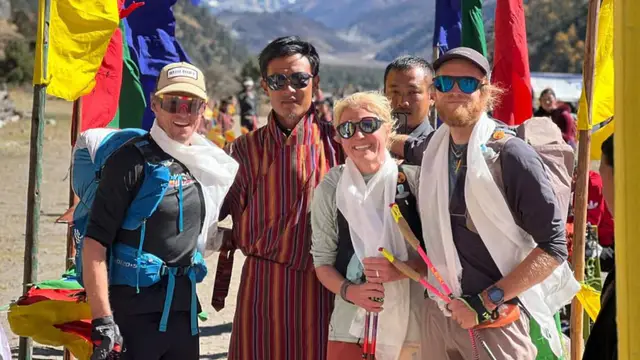 Rachel Entrekin completes Bhutan's Snowman Race for climate awareness — image accompanying Canadian Running's report