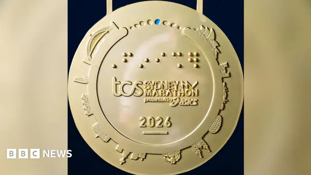 A photo showing the Sydney Marathon medal, as shared by organisers on social media.