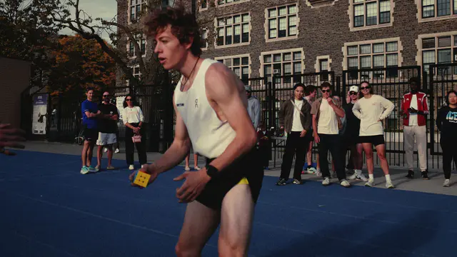 Toronto runner breaks Rubik’s Cube mile world record — image accompanying Canadian Running's report