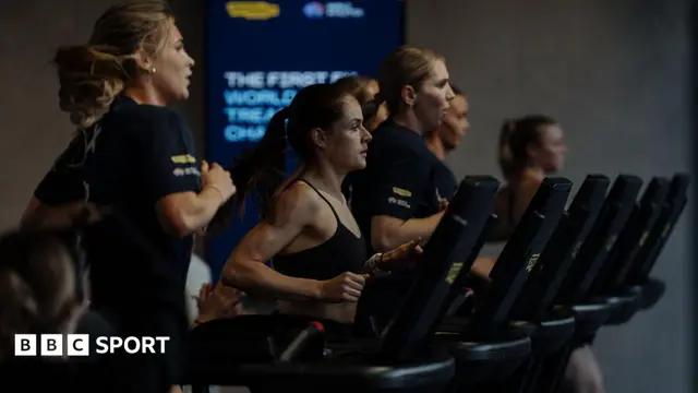 A general image of runners completing 5k runs on a treadmill at one of the Run X gyms
